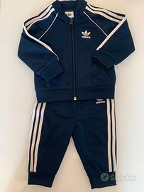 Tuta blu adidas 6/9 mesi