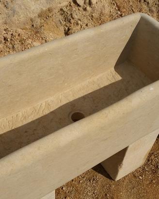 Lavabo rustico da esterno in Pietra Leccese