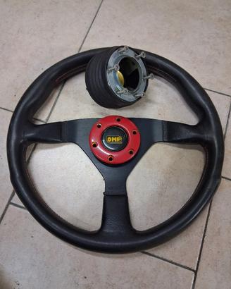 Volante OMP alluminio con pelle