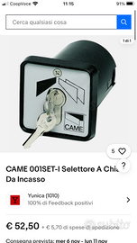 Selettore a chiave da incasso CAME