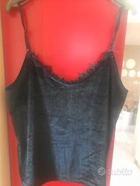 Top elegante in vellutino