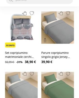 set copripiumino matrimoniale moderno