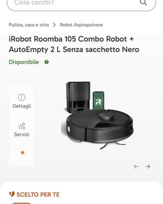 Robot aspira pavimenti