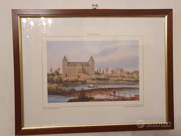 Quadro stampa storica "Castello del Valentino 1845