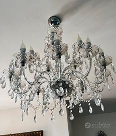 Lampadario con gocce, 15 punti luce