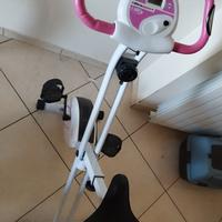 Ultrasport F-Bike Cyclette da Casa Pieghevole Rosa