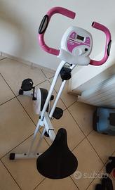 Ultrasport F-Bike Cyclette da Casa Pieghevole Rosa