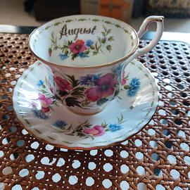 ROYAL ALBERT FLOWER of the month August mese Agosto Tazza Caffè