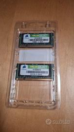 2X1GB RAM CORSAIR DDR2 PC5300-667 SODIMM CL5 (2GB)