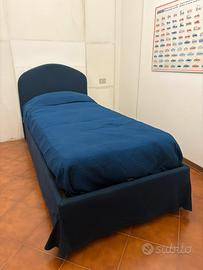 Letto una piazza con contenitore (materasso nuovo)