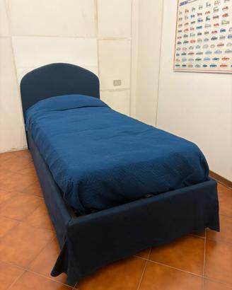 Letto una piazza con contenitore (materasso nuovo)