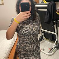vestito corto stampa animalier