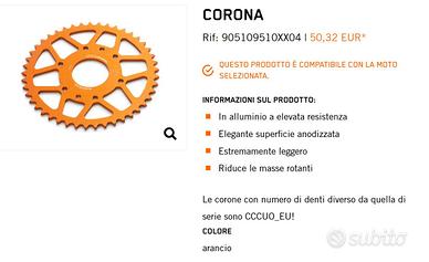 corona ergal 42 denti per ktm duke 125 390 2024 25