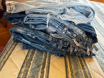 Lotto jeans di marca da riparare o costumizzare