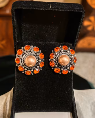 Orecchini vintage con perla per donna