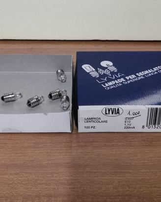 stock 8 pz lampada lenticolare e10 220mA 1,1-2,2v