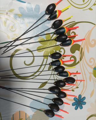 lotto 17 galleggianti piombati colmic tubertini 