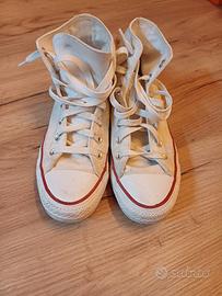 Converse All Star bianche alte 37.5