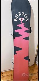 Burton snowboard 152 donna con attacchi e sacca