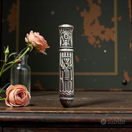 Porta aghi antico argento art deco egittologia
