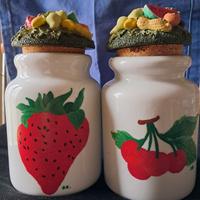 barattoli dipinti a mano 