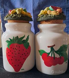 barattoli dipinti a mano 