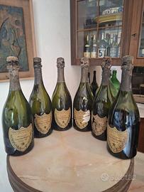 Set 6 bottiglie vintage Dom Perignon 1980