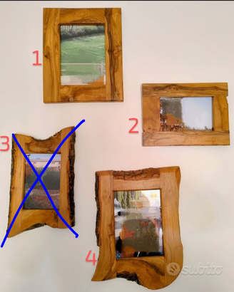 Cornici in legno di ulivo