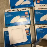 Lotto di 9 faretti quadrati Led 6W - 10cm