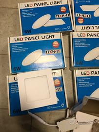 Lotto di 9 faretti quadrati Led 6W - 10cm