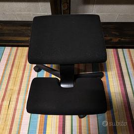 varier wing nera sedia ergonomica con rotelle