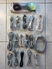 Lotto n.17 cavi telefonici RJ11 di lunghezze varie