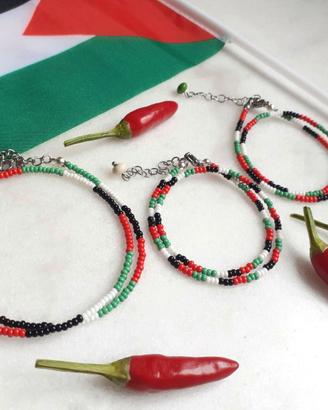 Collana bandiera Palestina braccialetto doppio