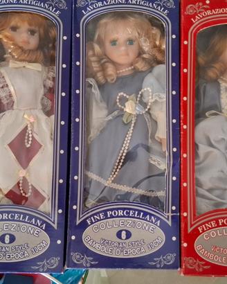 Collezione Victorian style bambole porcellana 