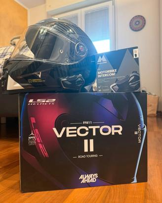 Casco Integrale LS2 FF811 Vector II XL + Interfono