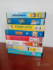 8 videocassette cartoni animati 