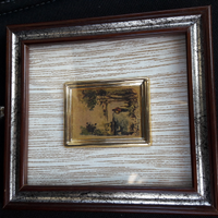 Quadretti litografia su foglia d'oro