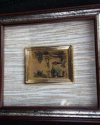 Quadretti litografia su foglia d'oro