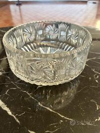 Coppa in cristallo di Boemia lavorato diam. cm 20