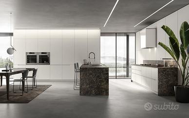 Cucina Moderna con maniglia gola| Rif. L. 3300 mm