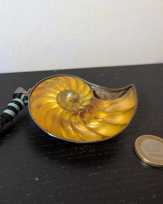 Ciondolo conchiglia Nautilus in argento 925