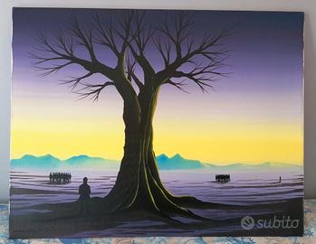 Quadro Marcello Antonelli. 1965. Albero. Vintage. 