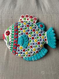 Pesce tropicale ceramica artigianato spagnolo deco
