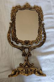 Specchio da trucco in ottone anni '70