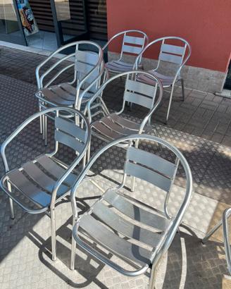 7 Sedie alluminio san marco
