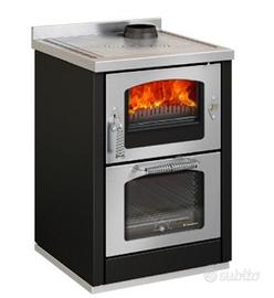 Cucina a legna con forno DE MANINCOR D6 MAXI nera