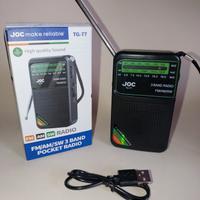 Radio portatile ricaricabile AM FM nuova