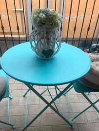 Tavolino tondo ikea celeste