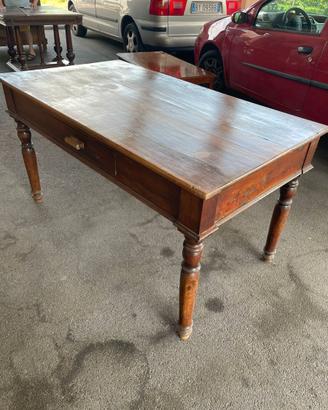 Tavolo massello  noce nazionale antico