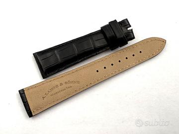 A.Lange & Sohne Cinturino Alligatore Nero 20/16mm